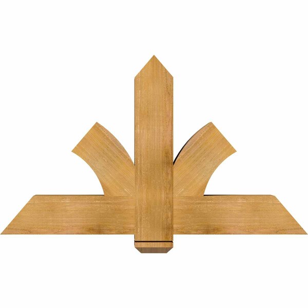 Ekena Millwork Redmond Rough Sawn Timber Gable Bracket, Western Red Cedar, 48"W x 28"H x 6"D x 6"F, 14/12 Pitch GBW048X28X0606RED00RWR - main